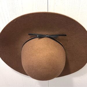 NWOT- A New Day Tan Felt Hat with Black Ribbon